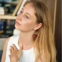 Серьги пластик &laquo;Ягодка&raquo;, черешня, бордовые в золоте