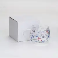 Кружка стеклянная «Новогодний паттерн», 350 мл