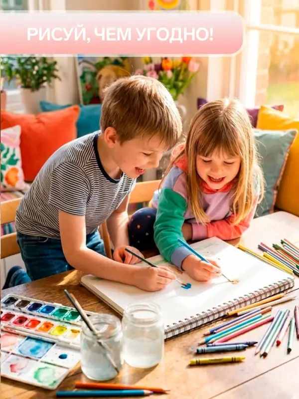 Альбом для рисования Calligrata &laquo;Цветы&raquo; А4, 24 листа, на скрепке, плотность листов 100 г/м&sup2;, обложка из мелованного картона