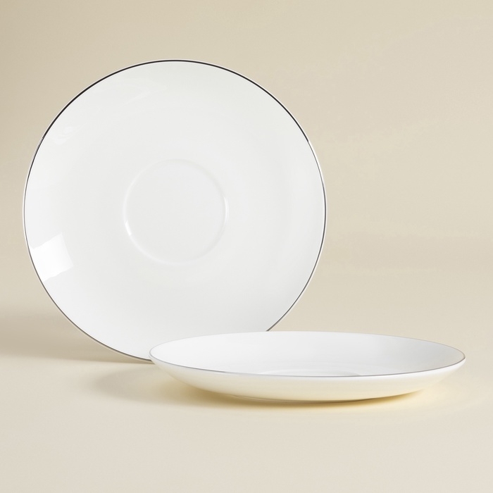 Чайные пары SL Home «Каскарон», 240 мл, набор 2 шт, костяной фарфор, белые Чайные пары SL Home «Каскарон», 240 мл, набор 2 шт, костяной фарфор, белые