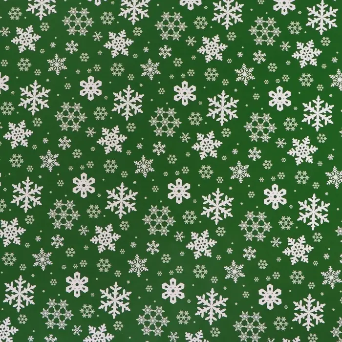 Пленка упаковочная для подарков, металлизированная, 35 мкм "Снежинки“, 50×70 см