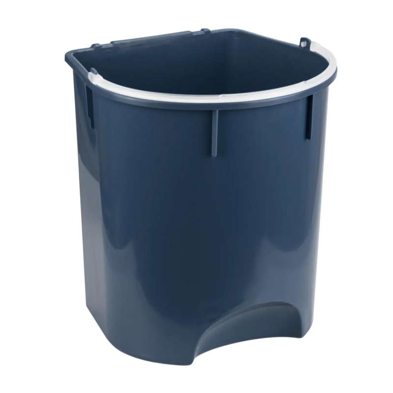 Ведро мусорное пласт 11л прям сер с пед и вн ведро с руч 260х330х260мм _СПБ