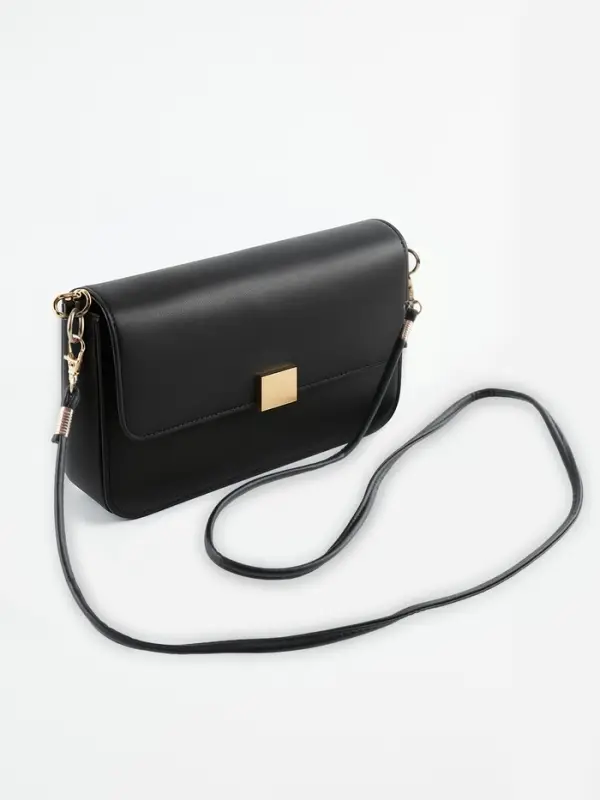 Ручка-шнурок для сумки, с карабинами, 120&times;0.6 см, чёрная