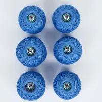 Нитки вязальные "Ирис" 150м/25г 100% мерсеризованный хлопок Набор 6шт (2608)