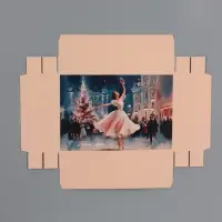 Коробка подарочная сборная с крышкой &laquo;Новогодний подарок&raquo;, 30&times;20&times;9 см