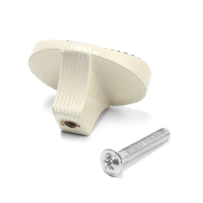 Ручка-кнопка CAPPIO, цинк, d=35 мм, цвет белый/золото Ручка-кнопка CAPPIO, цинк, d=35 мм, цвет белый/золото