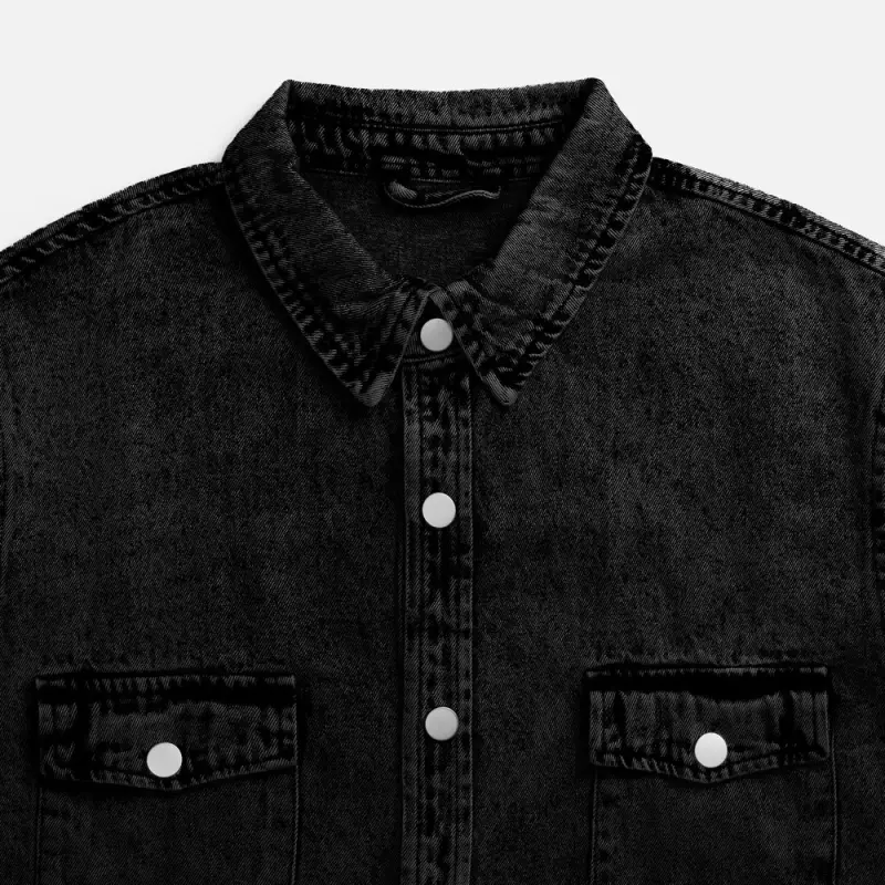 Куртка джинсовая O3, черная, размер M/L