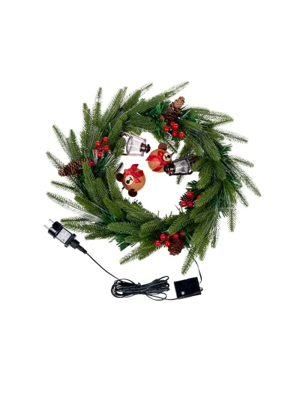 Венок светодиодный &laquo;Новогодний&raquo;, d=50 см, 8 режимов