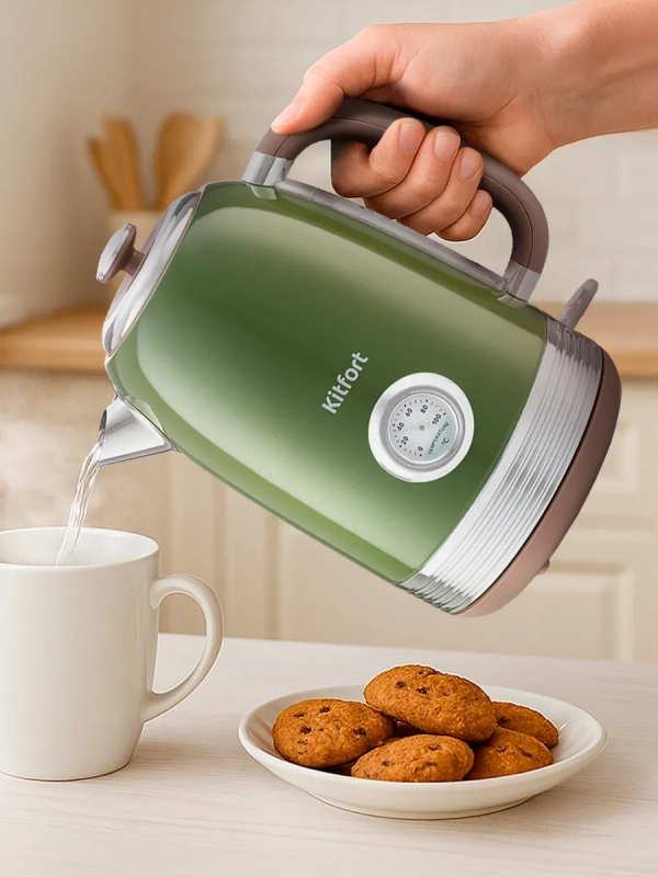 Электрочайник металлический 1.7 литра КТ-6110 Электрочайник металлический 1.7 литра КТ-6110