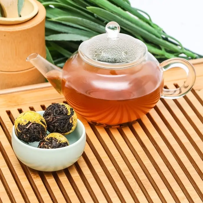 Китайский связанный зеленый чай, 50 г, желтая хризантема Китайский связанный зеленый чай, 50 г, желтая хризантема