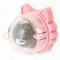 Игрушка для кошек из кошачьей мяты «Киса» на основании, 4.5×6×6 см, розовая