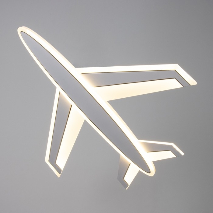 Люстра с ПДУ Люстра с ПДУ "Самолет" LED 110Вт 3000-6000К диммер белый 63х58х5,5 см BayerLux