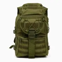 Рюкзак тактический туристический Storm tactic, 40 л, с карманами, однотонный, оливковый