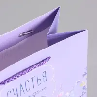 Пакет подарочный ламинированный &laquo;Счастья&raquo;, 18&times;22.3&times;10 см