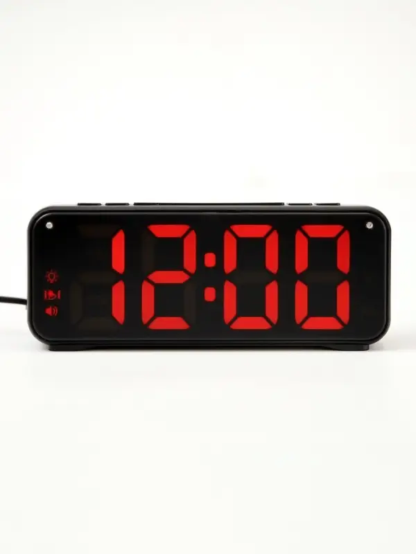 Часы электронные настольные, будильник, вибрация, от USB, от батареек 2&times;АА