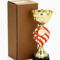 Кубок 190 В, наградная фигура, золото, подставка мрамор, 19.5&times;8&times;8 см
