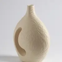 Ваза «Невада», 23×16.5 см, керамика, бежевая