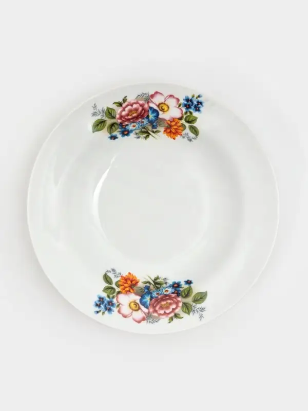 Тарелка глубокая Добрушский завод &laquo;Букет цветов&raquo;, 500 мл, d=24 см, фарфор, белая