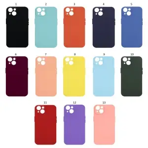 Чехол для iPhone 13 Silicone WS (без лого, в прозрачном пакете)