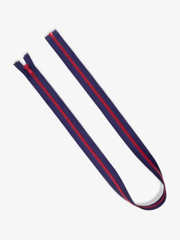 Молния &laquo;Трактор&raquo;, №5, разъёмная, замок автомат, 90 см, синяя, красная