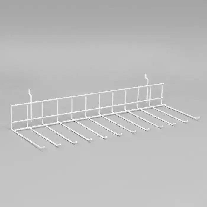 Крючок-гребенка для металлической перфорированной панели, 55&times;21&times;4 см, цвет белый