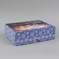 Коробка подарочная, самосборная &laquo;Счастья в Новом году&raquo;,30.7&times;22&times;9.5 см