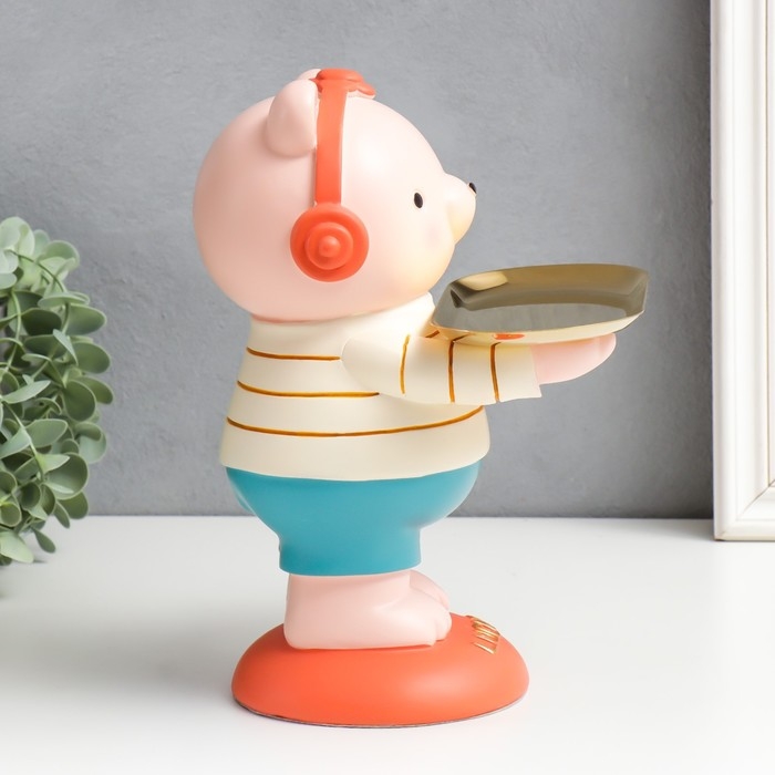 Сувенир полистоун подставка Сувенир полистоун подставка "Медвежонок в наушниках" 23х18х27 см