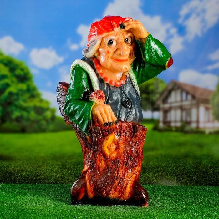 Садовая фигура  Садовая фигура "Баба Яга" 58х33см