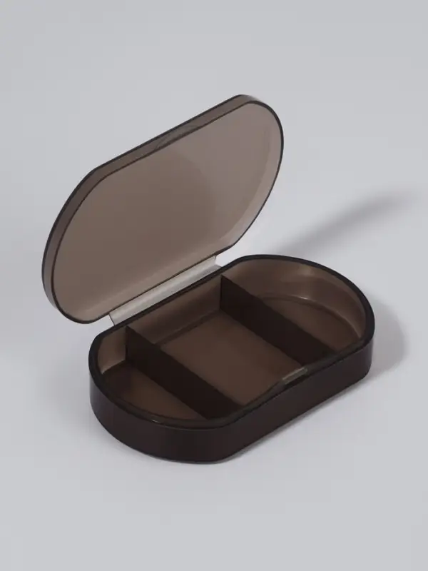 Таблетница - органайзер, 6×3.5×1.3 см, 3 секции, чёрная Таблетница - органайзер, 6×3.5×1.3 см, 3 секции, чёрная