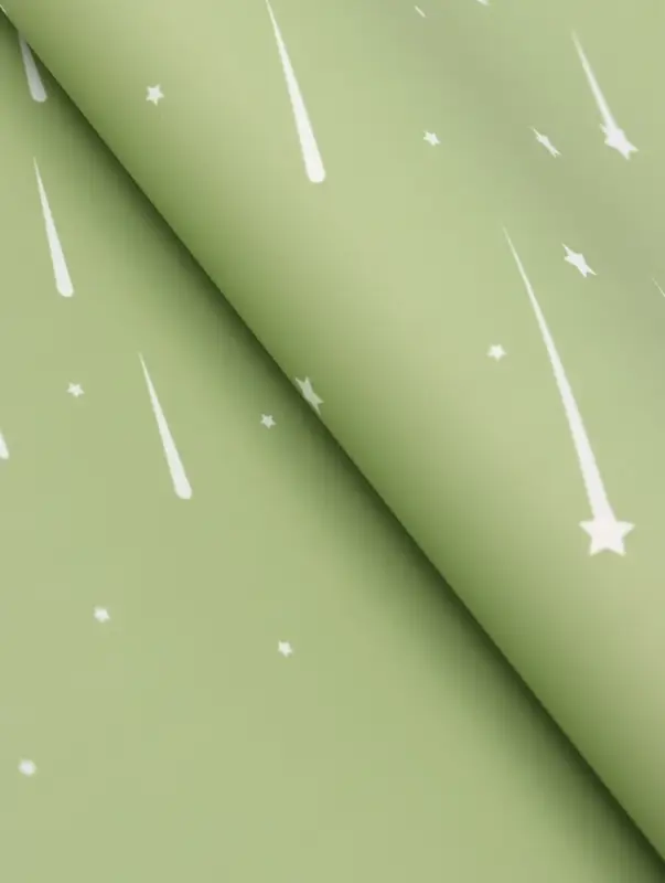 Пленка флористическая для цветов &laquo;Звездопад&raquo;, нежно-зелёная, 57&times;57 см