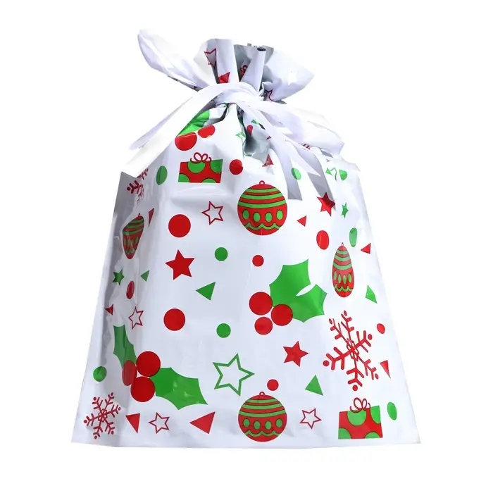 Пакет подарочный новогодний с завязками, &laquo;Ассорти&raquo;, 24&times;32 см