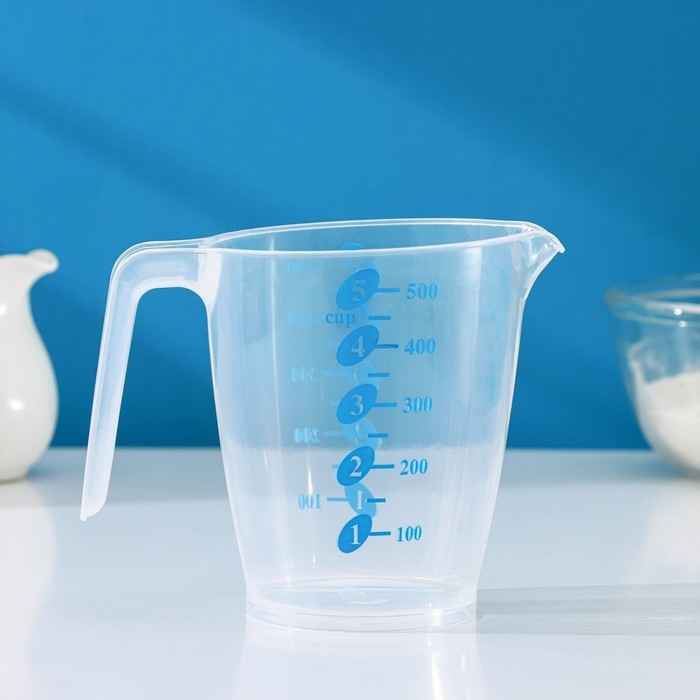 Стакан мерный Доляна «Колор», 500 мл, 13×9×11,5 см, цвет МИКС Стакан мерный Доляна «Колор», 500 мл, 13×9×11,5 см, цвет МИКС