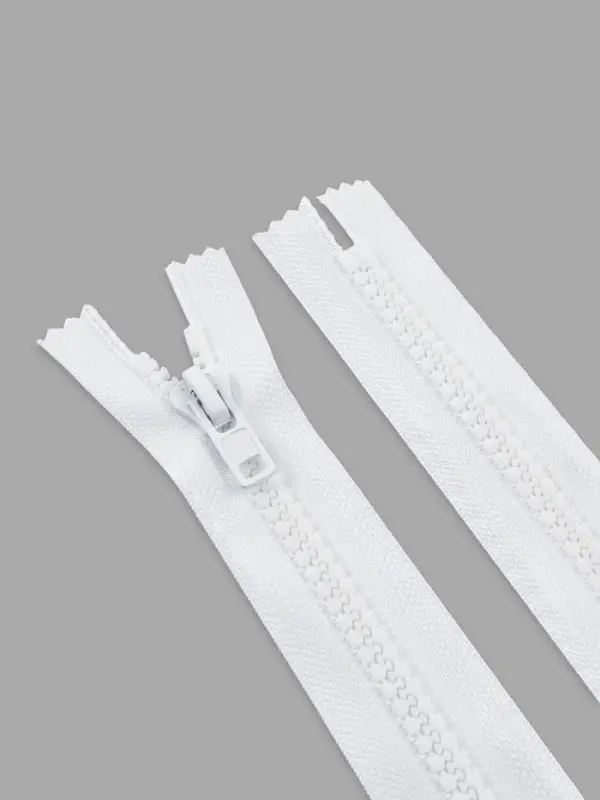 Молния &laquo;Трактор&raquo;, №8, неразъёмная, замок автомат, 18 см, белая