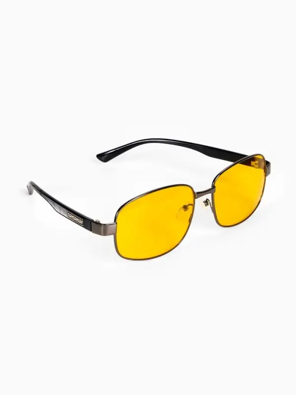 Очки для водителя, жёлтая линза, чёрный