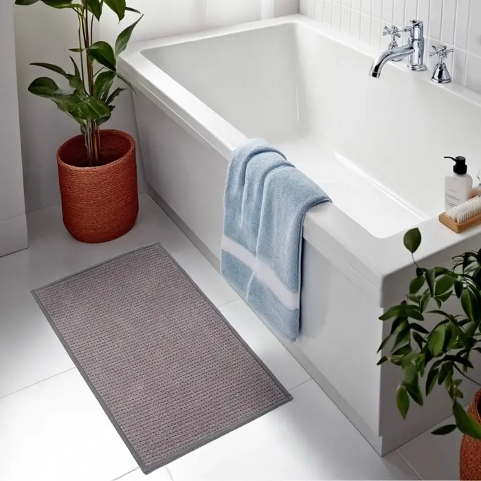 Коврик для ванной и туалета SAVANNA, полиэстер, 80&times;50 см, серый