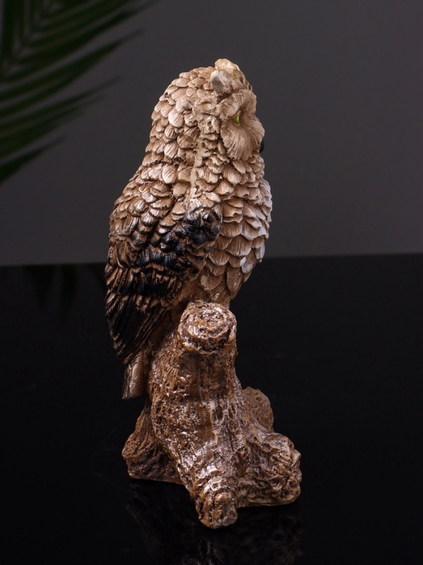 Статуэтка Статуэтка "Филин на ветке" 14 см, цвет коричневый
