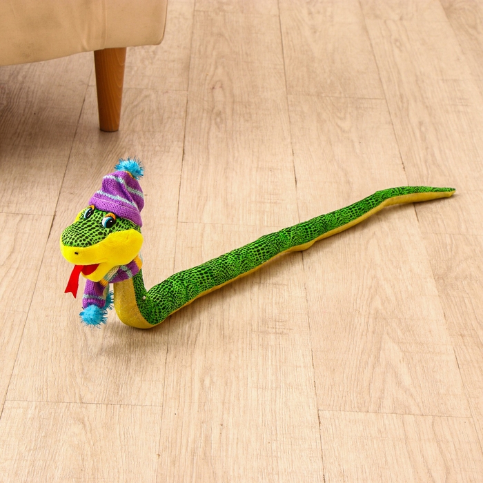 Мягкая игрушка «Змея», зимняя, 72 см, в новогоднем колпаке Мягкая игрушка «Змея», зимняя, 72 см, в новогоднем колпаке