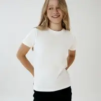 Футболка детская T-Bolka Kids, белая (теплый оттенок), 12 лет