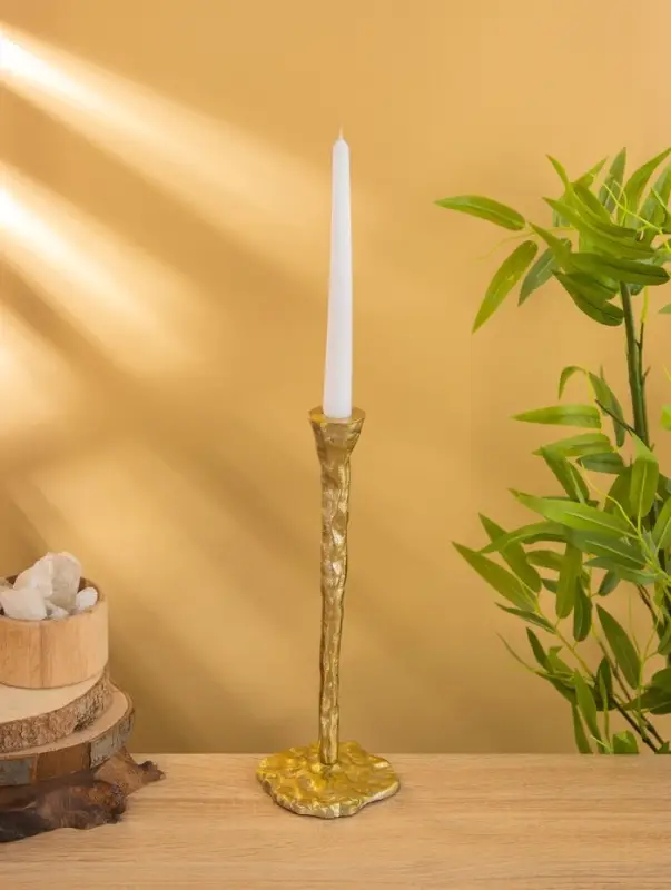 Подсвечник  Подсвечник "Капель" алюминий 30 см, цв. золото