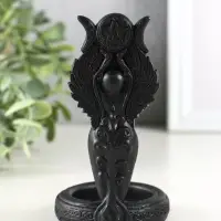 Подсвечник "Богиня Викка", 12х7 см, черный