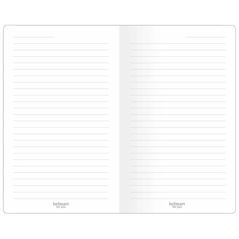 Блокнот BeSmart 130х210мм,48л,линия,скрепка,Nude N3148