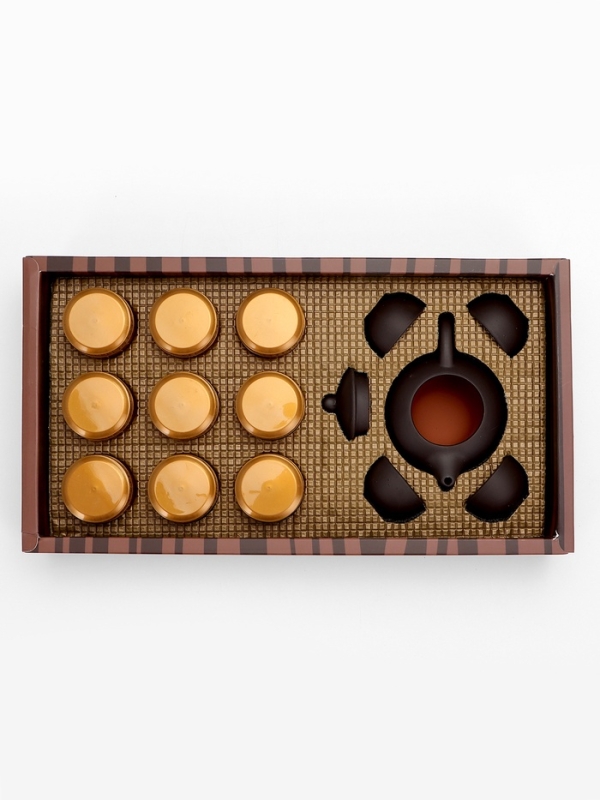 Подарочный набор для чайной церемонии,китайский чай Подарочный набор для чайной церемонии,китайский чай "Золотые брови" 9 капсул,на 4 персоны+п