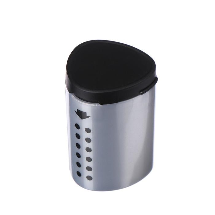 Точилка 1 отверстие с контейнером Faber-Castell Grip 2001, серебряная Точилка 1 отверстие с контейнером Faber-Castell Grip 2001, серебряная