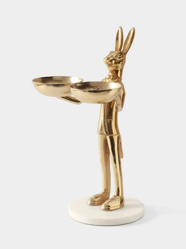 Конфетница двойная &laquo;Кролик угощает&raquo;, 19&times;26&times;48 см, алюминий