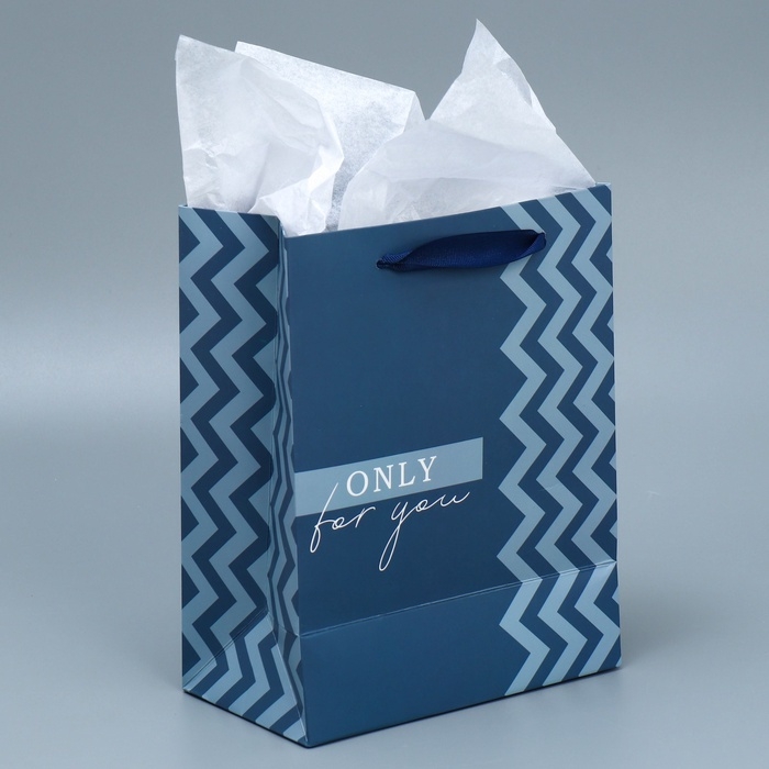 Пакет подарочный ламинированный с тишью, упаковка, «Только для тебя», MS 18 х 23 х 10 см