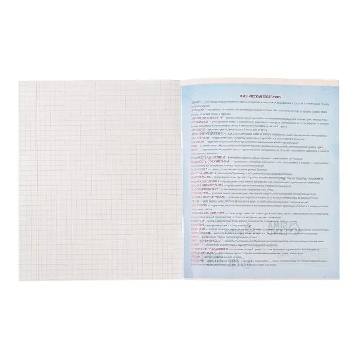 Тетрадь предметная 36 листов в клетку Calligrata &laquo;Животные мемы. География&raquo;, обложка мелованная бумага, серые листы