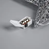 Подвеска световая &laquo;Звезда серебристая&raquo;, 20&times;20&times;5 см, 10 LED, от батареек AG13&times;3, свечение тёплое белое