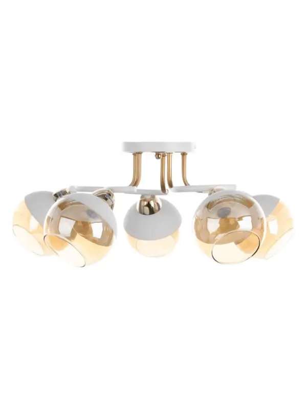 Люстра потолочная BayerLux &laquo;Анден&raquo;, 5хЕ27, 40 Вт, бело-золотой, 57&times;57&times;22 см