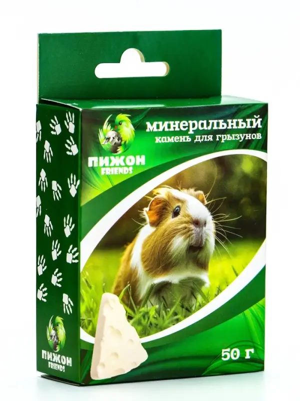 Минеральный камень для грызунов &laquo;Пижон&raquo;, сыр, 50 г