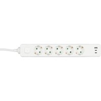 Сетевой фильтр BigTech CD5-1,4WU (5р/1,4м/USB-C/USB-A/16А/3680Вт белый)